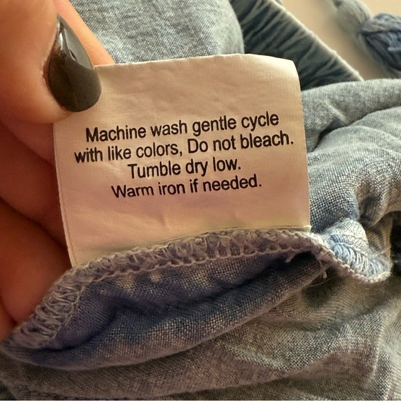 Earthbound Trading Co Chambray 3D Embroidered Shorts Lightweight Boho Small - Picture 11 of 11